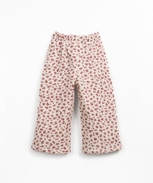 Pantaloni in cotone con stampa - 90% Cotone rigenerato