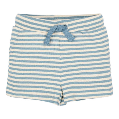 Pantaloncini Corti a Righe a Costine in Cotone Biologico