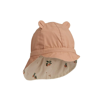 Cappello da sole reversibile gorm peach - con lacci