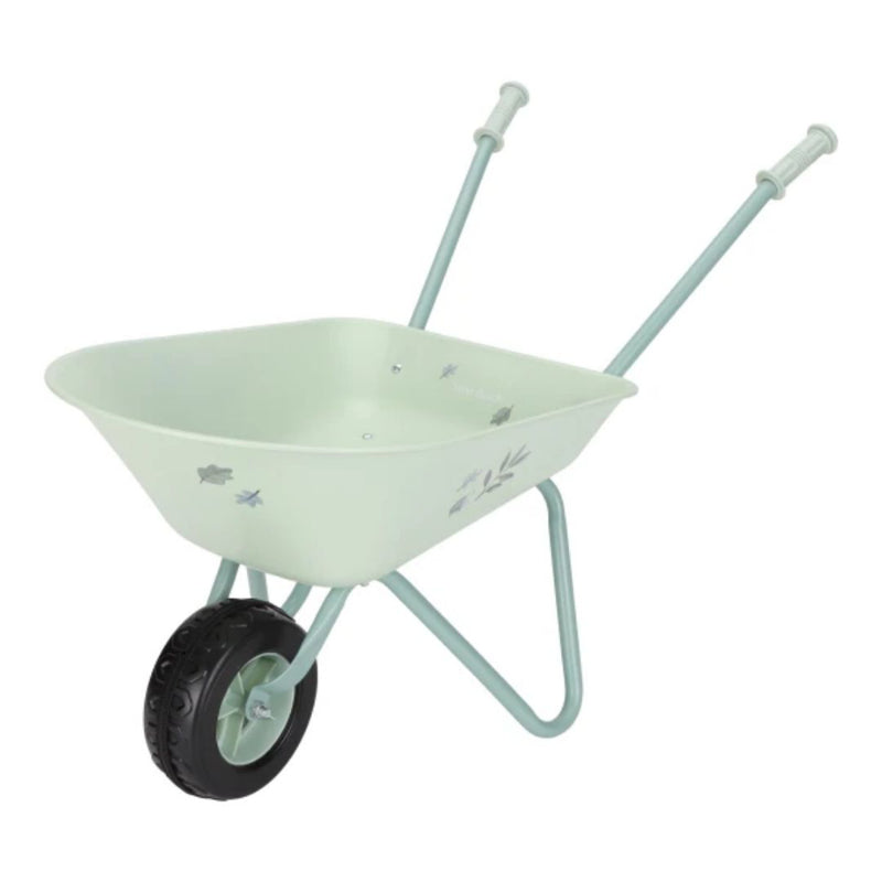 Carriola da giardino - realizzata in metallo con manici e ruote in plastica