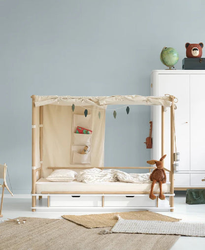 Letto in Rovere Massello 'Camp Nomad Canopy Bed'- 90 x 180 cm