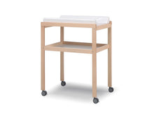 Mobile Fasciatoio Mini in Legno di Faggio con Ruote e Materassino in PVC - 76,5x53,5x100cm