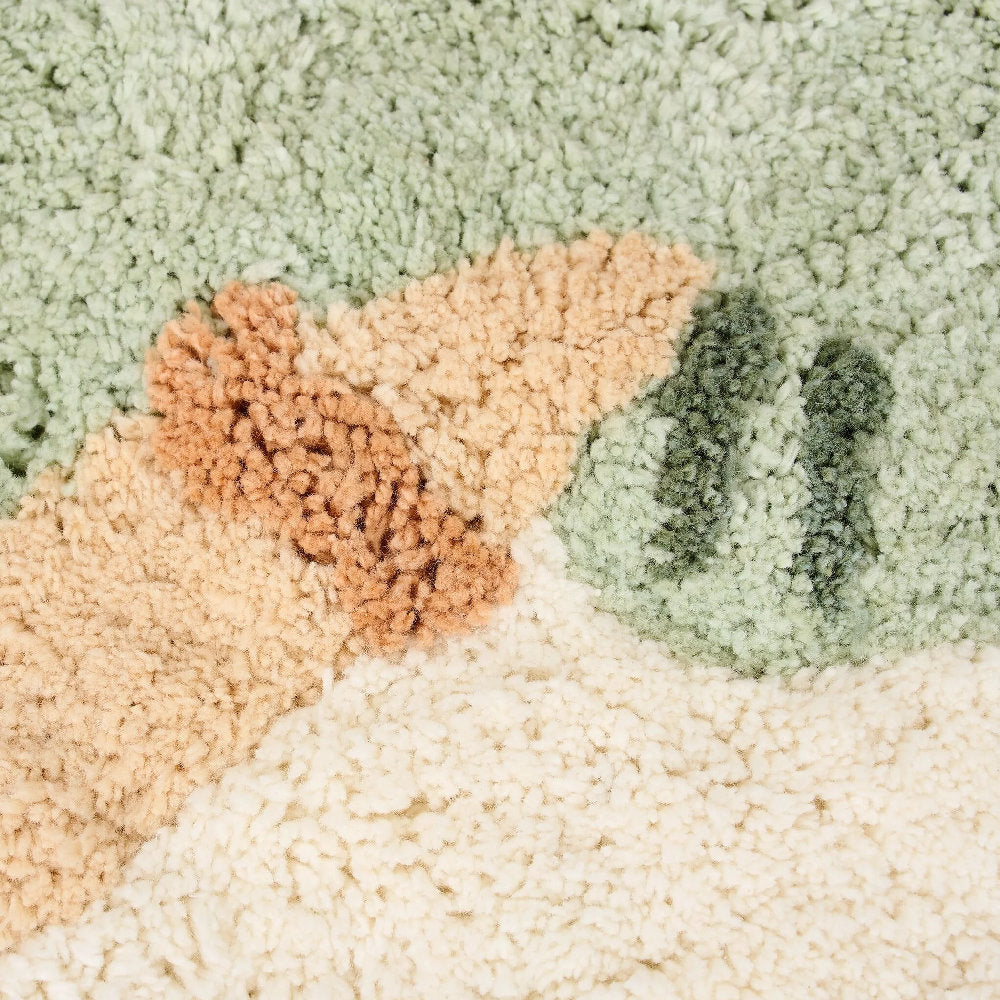 Tappeto lavabile in cotone biologico Coccodrillo - 120x117cm