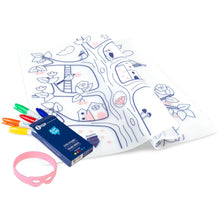 Tovaglietta in silicone da colorare con 5 pennarelli - 40x30cm