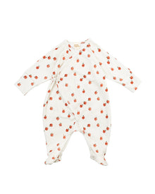 Tutina Neonato a Incrocio Kimono in Cotone Biologico Interlock