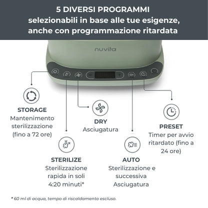 Sterilizzatore con asciugatura 2 in 1 SteriDry