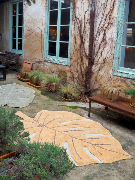 Tappeto lavabile Foglia di Monstera - 97% cotone naturale - Lavabile in lavatrice