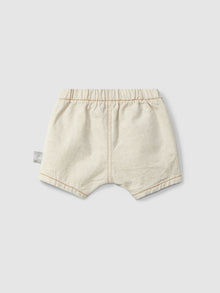 Shorts Pull-up in Canvas di Cotone e Lino - Stile Organico