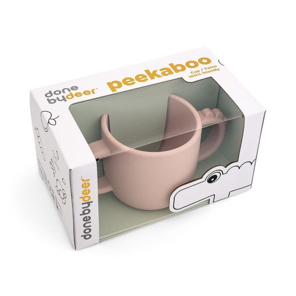 Tazza con 2 manici in silicone alimenatare Peekaboo Croco