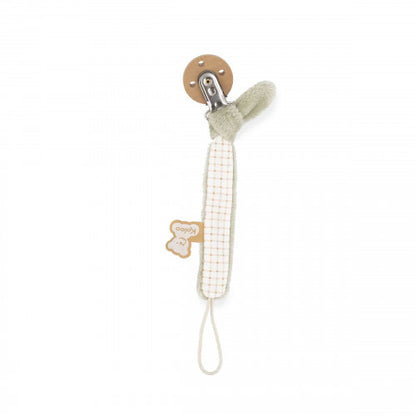 Catenella porta ciuccio in tessuto - Clip in Legno