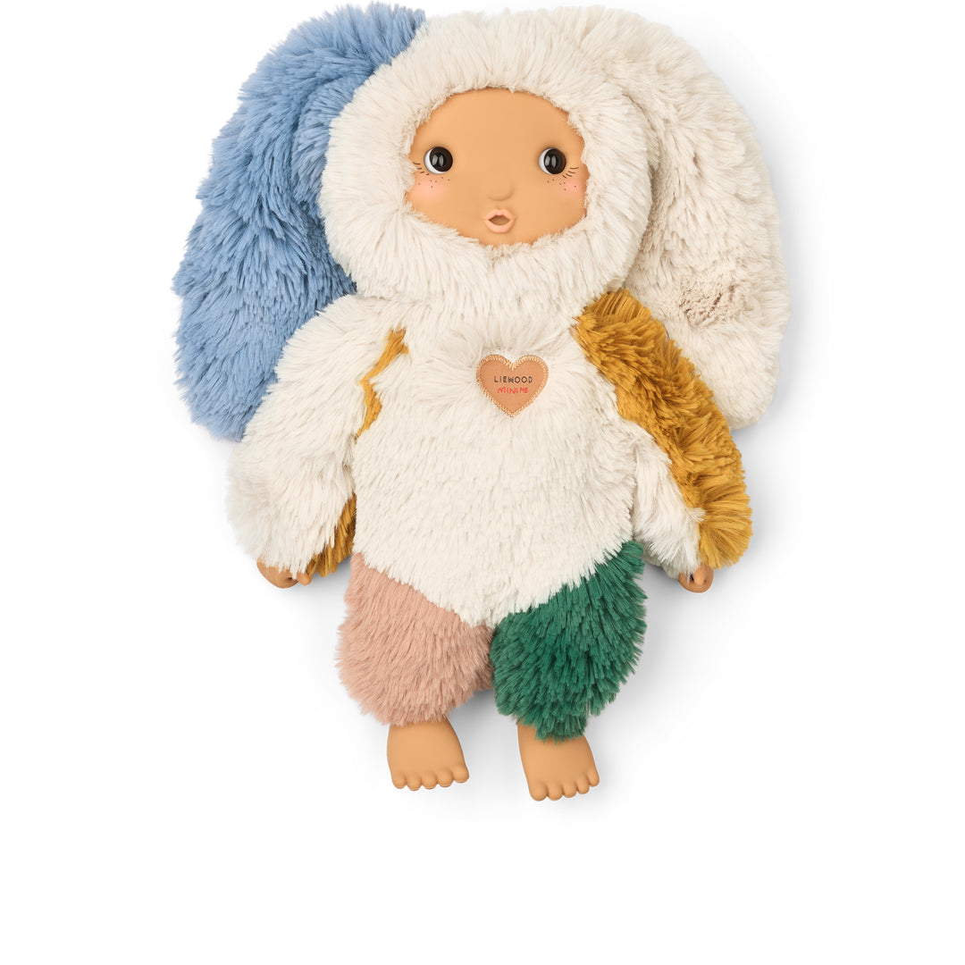 Bambola di Pezza e Peluche Riley il Coniglietto Multicolore (in Shearling Riciclato GRS - 41 cm)