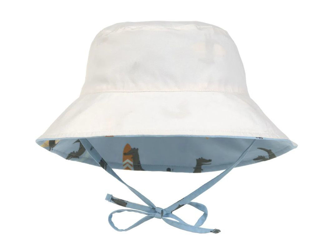 Cappello Reversibile 50+UV Crocodile Sky Blue