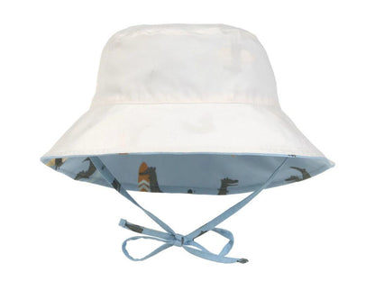 Cappello Reversibile 50+UV Crocodile Sky Blue