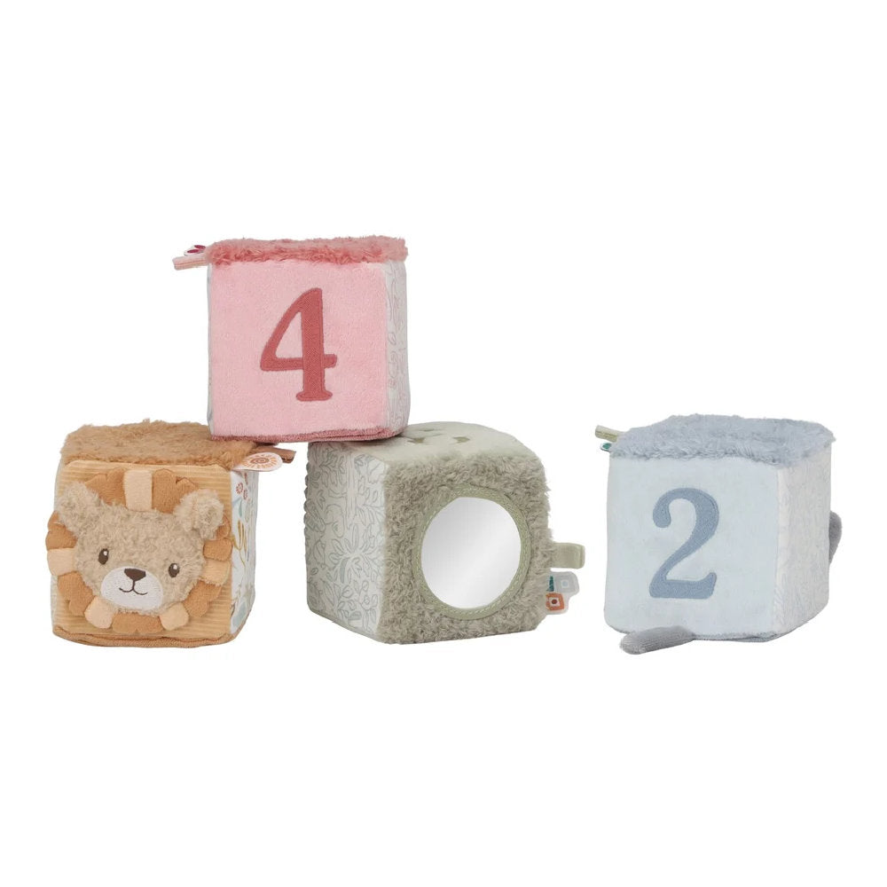 Set di Cubi Morbidi Sensoriali 'Safari Friends' Little Dutch - Da 0+ mesi