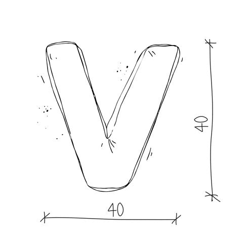 Lettera in velluto V