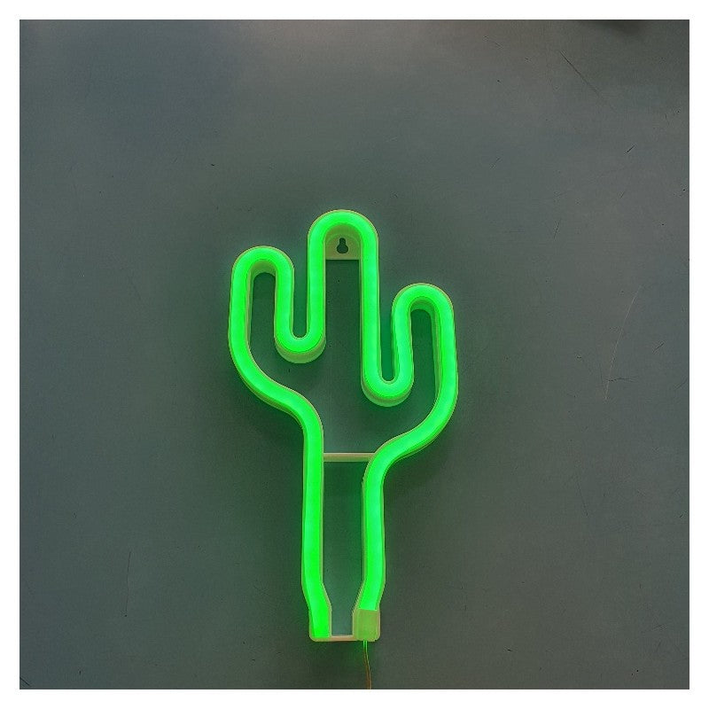 Lampada da parete a Led neon Cactus