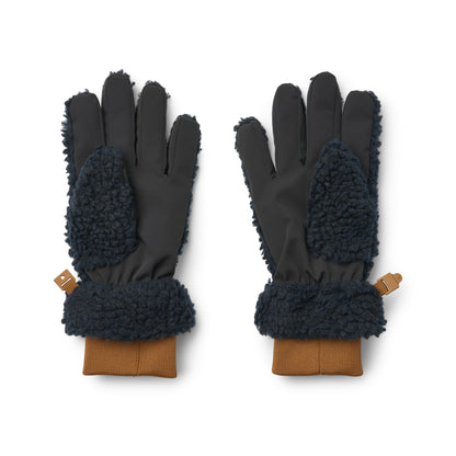 Guanti Demi Pile - Navy/Gold Caramel