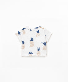 T-SHIRT DI MAGLIA FIAMMA CON STAMPA