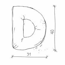 Lettera in velluto D