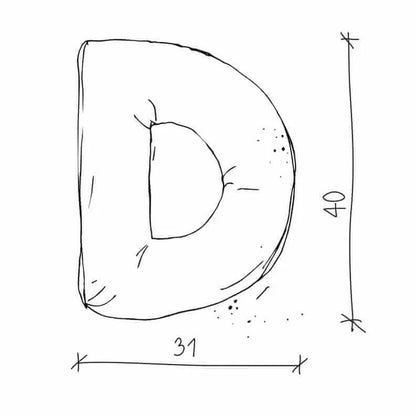 Lettera in velluto D