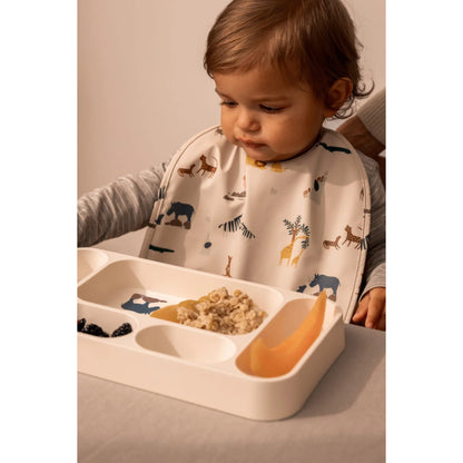 Piatto in silicone con divisori mosu
