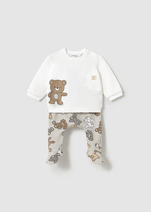 Completo neonato pullover e pantalone lungo