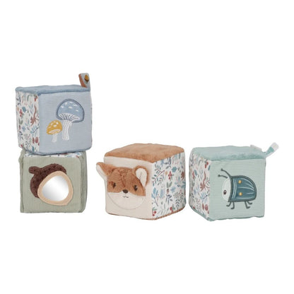 Cubi Sensoriali Morbidi da Impilare 'Forest Friends' Set 4 Pezzi Little Dutch (0+ Mesi)