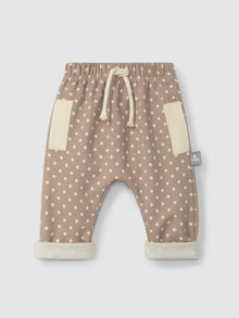 Pantaloni pull-up stampati - Cotone Bio spazzolato