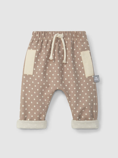 Pantaloni pull-up stampati - Cotone Bio spazzolato