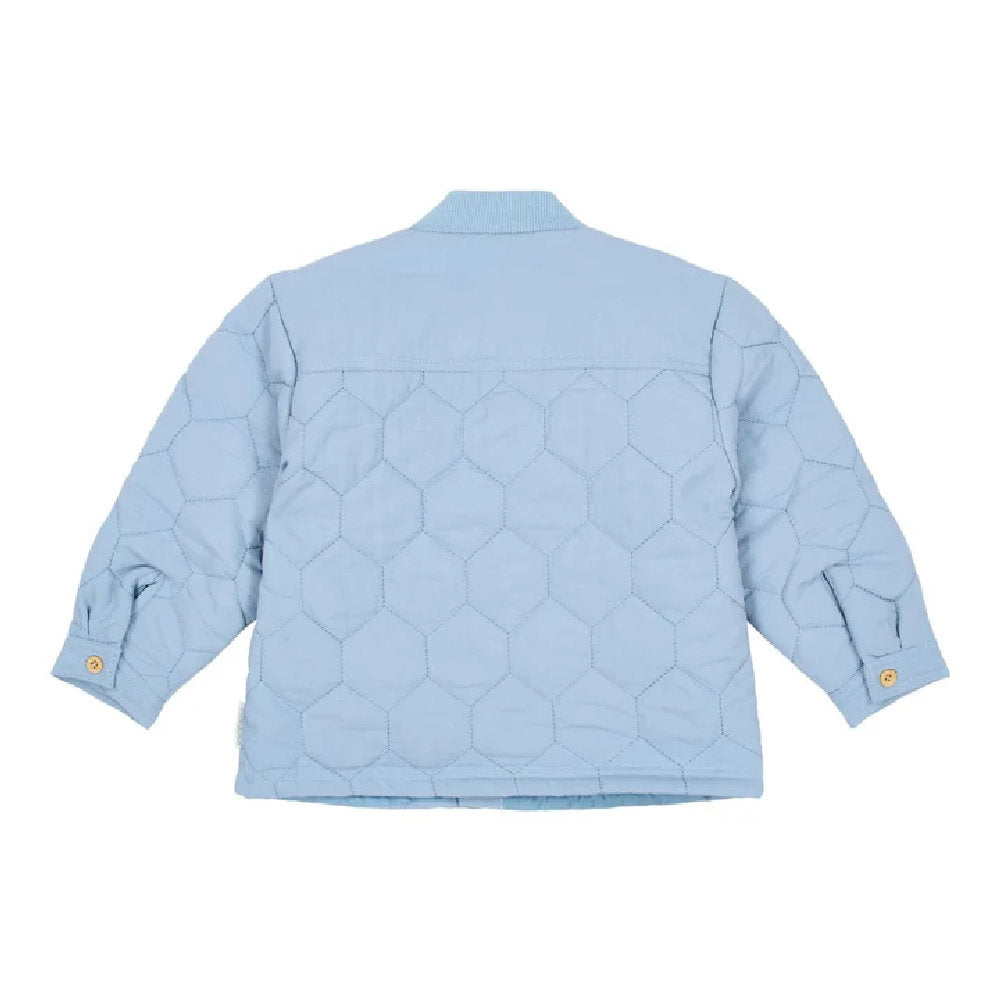 Giacca Estiva Trapuntata Bambino in Cotone Biologico - Steel Blue
