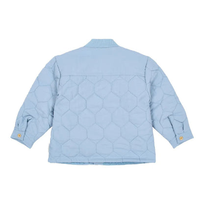 Giacca Estiva Trapuntata Bambino in Cotone Biologico - Steel Blue