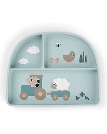 Piatto in Silicone con Scomparti e Ventosa Stick&Stay