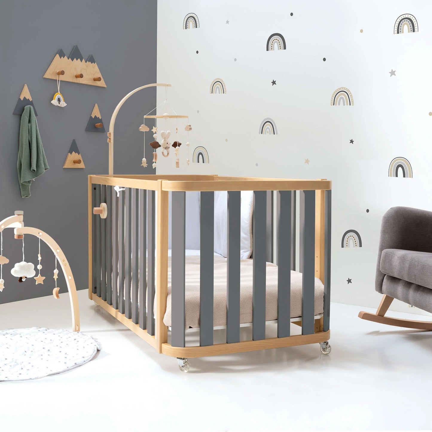 Lettino evolutivo Crea DUE PLUS - Lettino-Letto montessoriano-Scrivania