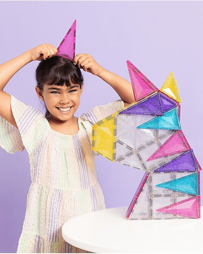 Set Unicorno Glitter - 56 Pezzi - 100% Plastica ABS Atossica