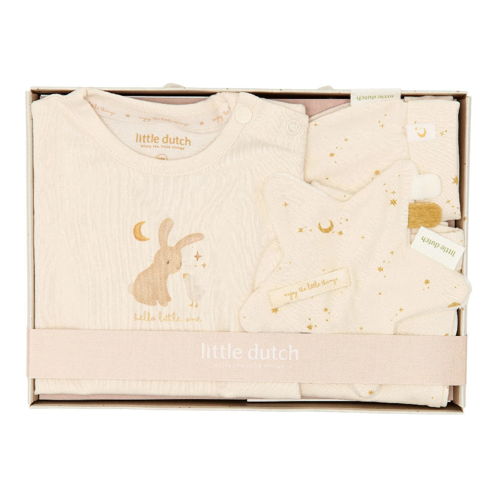 Set Regalo Nascita 4 Pezzi in Cotone Biologico - Color Crema