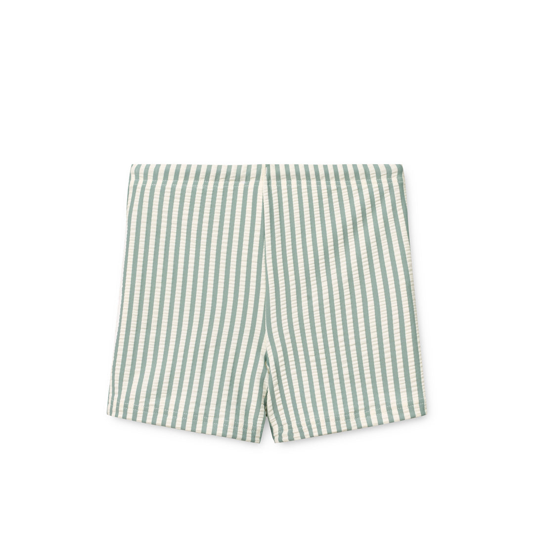 Pantaloncini da Bagno in Seersucker Anti-UV 40+ - Regolabili e in Tessuto Riciclato GRS