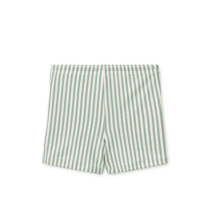 Pantaloncini da Bagno in Seersucker Anti-UV 40+ - Regolabili e in Tessuto Riciclato GRS