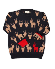 Maglione natalizio bambini in pura lana merino