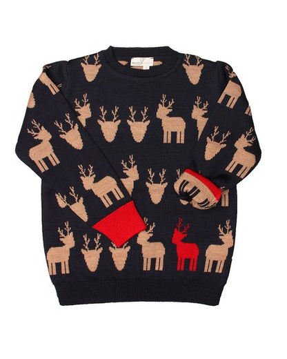 Maglione natalizio bambini in pura lana merino