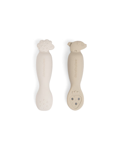 Set 2 cucchiai da apprendimento in silicone - tiny farm