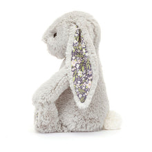 Peluche morbido coniglio blossom argentato