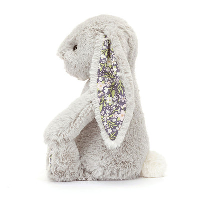 Peluche morbido coniglio blossom argentato