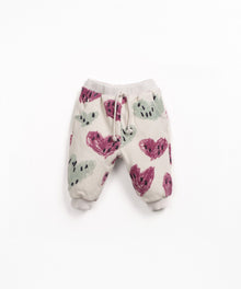 Pantaloni in pile stampato - 70% Cotone BIO