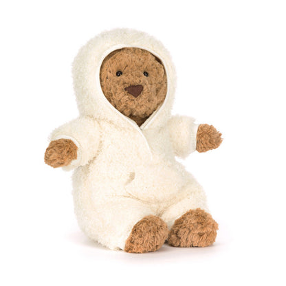 Peluche morbido Orso Bartolomeo con tuta All - In - One