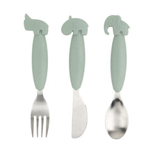 Set 3 posate anti-scivolo - acciaio inossidabile