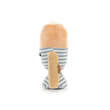 Peluche morbido uovo alla coque e biscotto