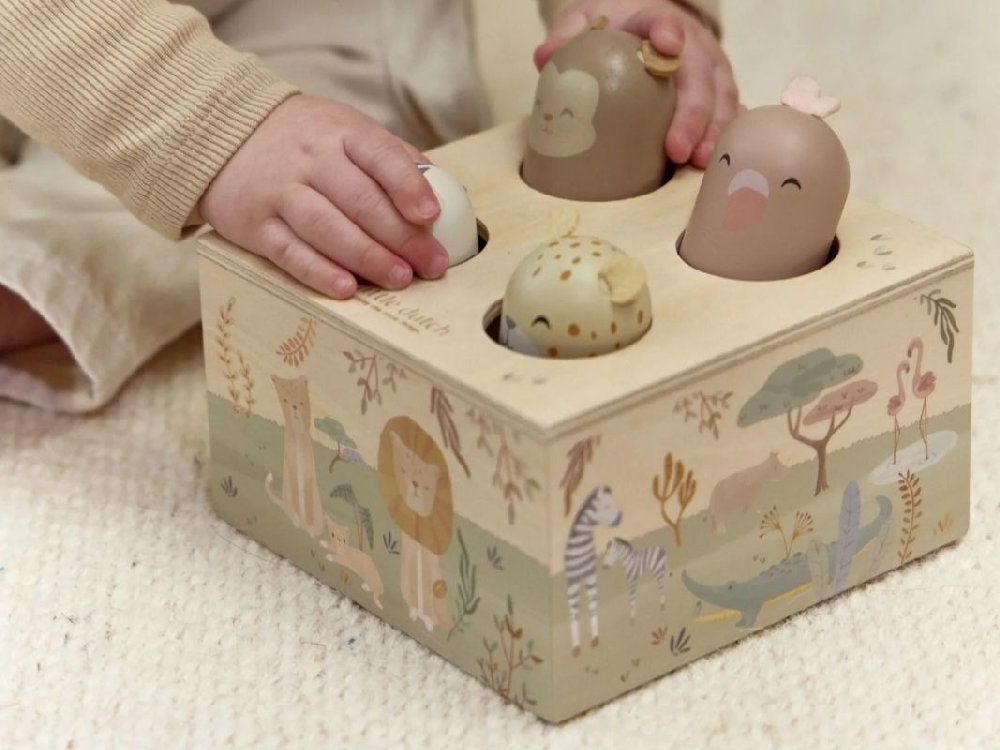 Gioco Pop-Up in Legno FSC 'Safari Friends' Little Dutch - Dai 12 mesi