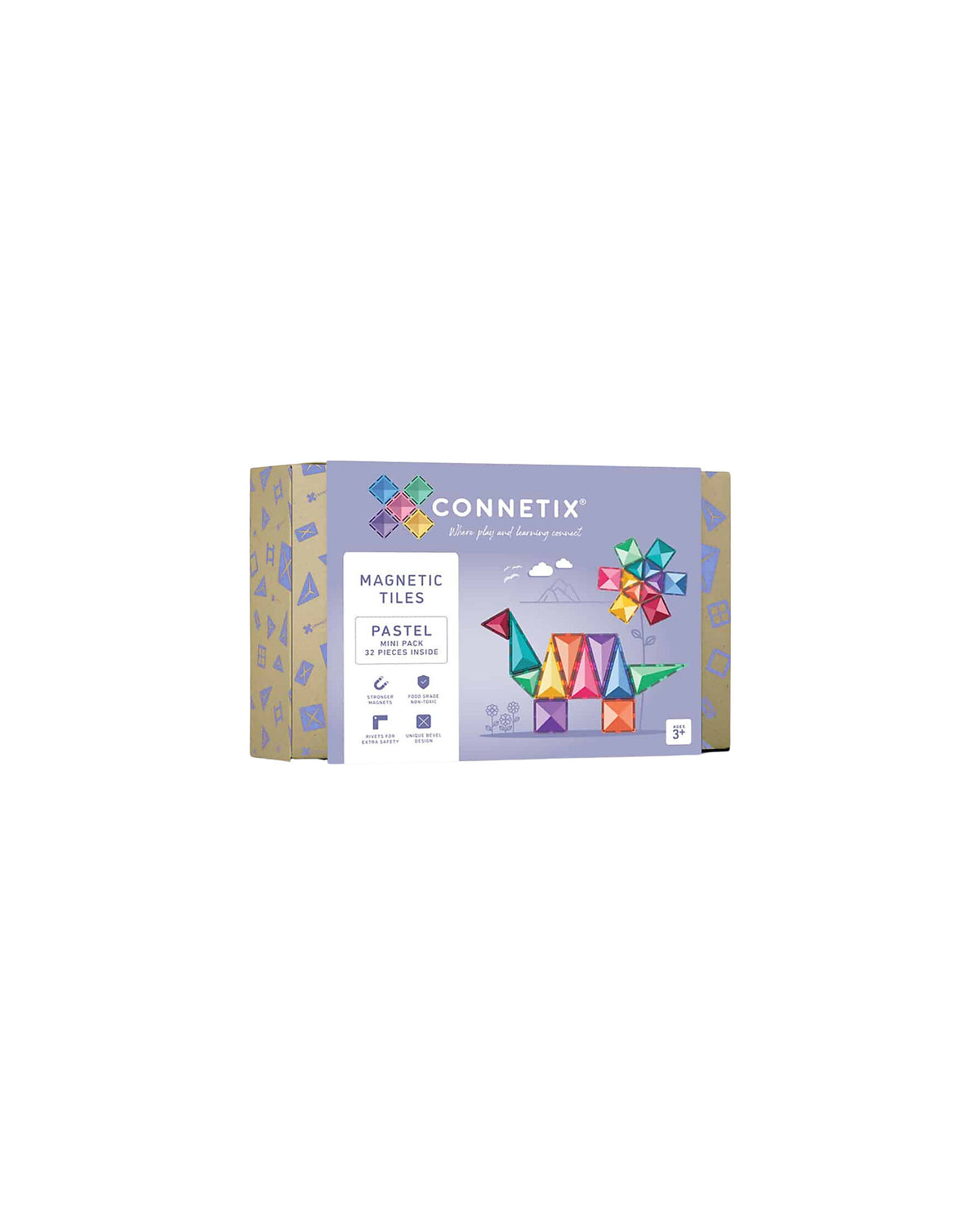 32 Pezzi - Tessere Magnetiche - Confezione Mini - Pastello - 100% Plastica ABS Atossica