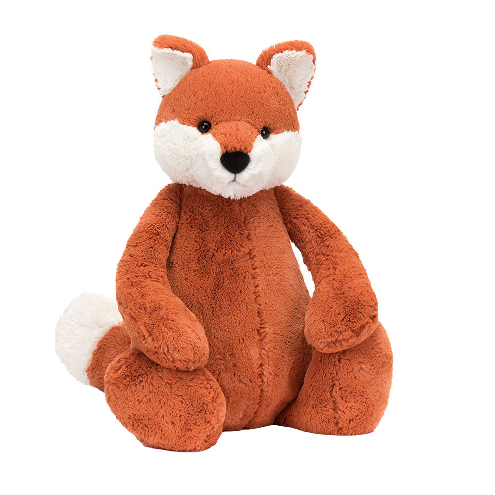 Peluche morbido volpe arancione timida