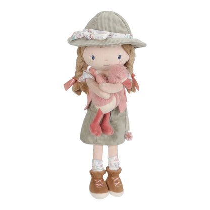 Peluche Bambola di Stoffa 'Rosa Safari' Little Dutch con Fenicottero (35 cm)